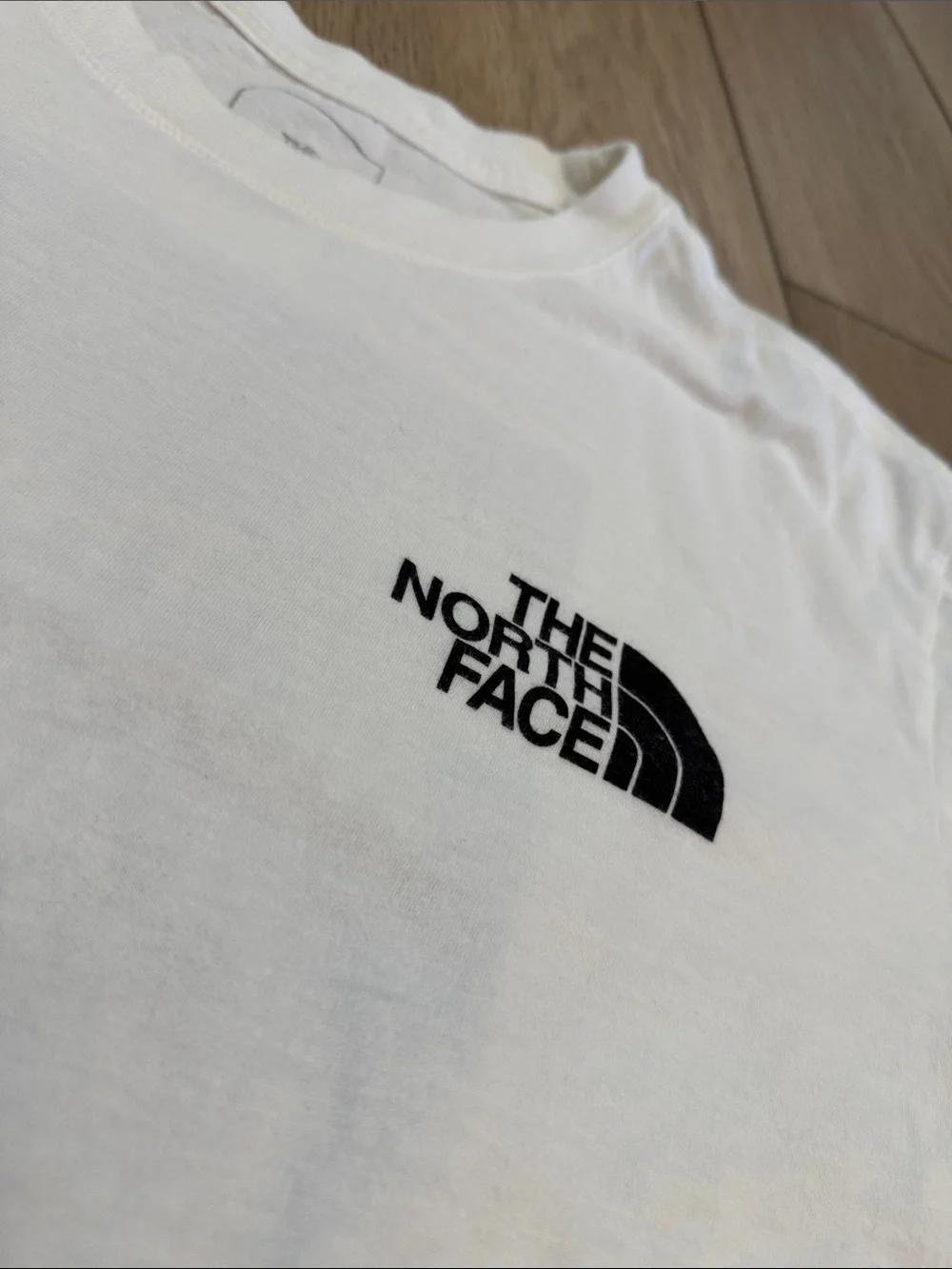 The North Face Shirt Mens L White Logo Graphic Tee Outdoor Hike Explore